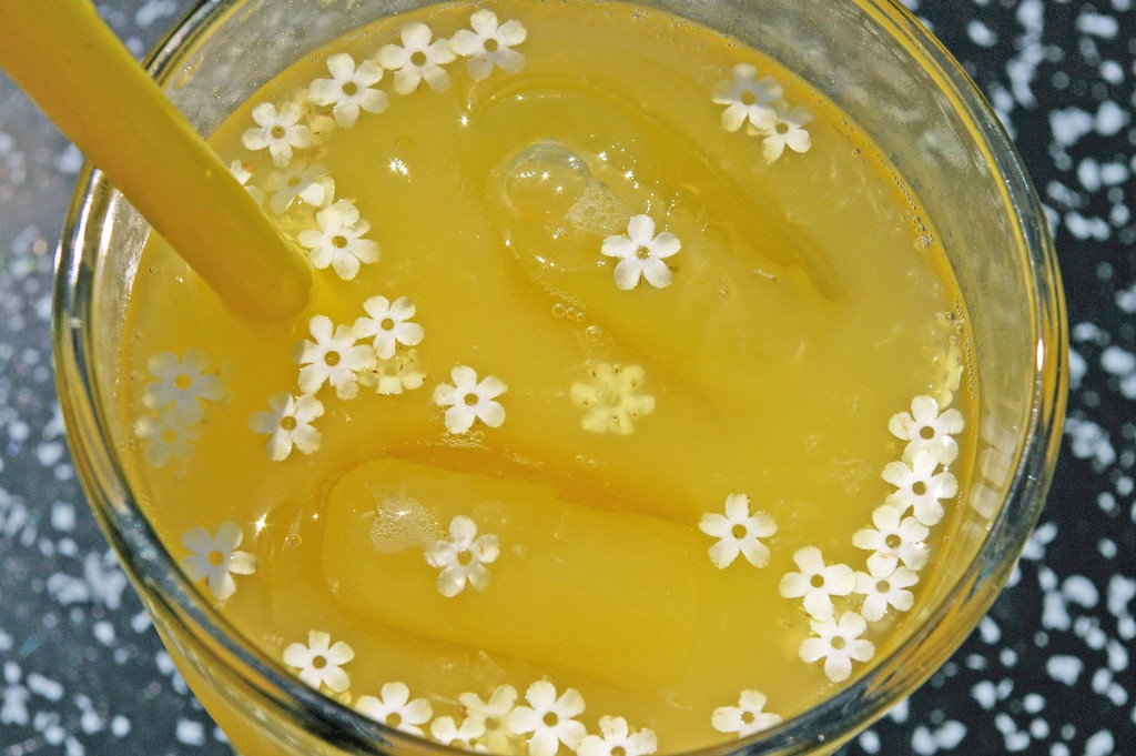 Holunderblütentee Erfrischungsgetränk in einem Glas
